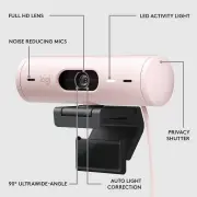 Logitech BRIO 500 FHD Webcam (Rose)