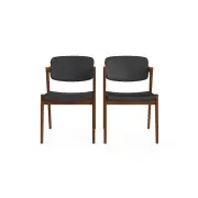 Ingrid Set of 2 Dining Chairs Cafe Walnut
