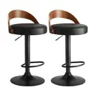 Bar Stools Gas Lift Swivel Padded Seat x2