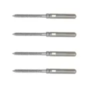 Marine 3/16" Cable Lag Swage Stud Cable Railing Rail T316 Stainless Steel 4 Pcs