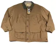 Woolrich Big & Tall Mens 2XL Fleece Sherpa Lined Chore Coat Jacket Brown