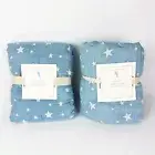 2 Pottery Barn Kids Tencel Aidan Star Quilted Standard Reversible Sham Chambray