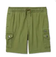 Wonder Nation Boys Green Stretch Cargo Shorts Size M (8) NEW