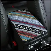 Car Center Console Cover,Boho Car Accessories Car Armrest Box Pad for Comfortable Support,Universal Armrest Cover for Car Truck SUV Center Console,Car Decorations Interior Aesthetic (Armrest cover-A)