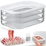 FeBohao Cold Meat Container for Fridge Deli Containers with Airtight Lids Stackable Cheese Food Storage Box