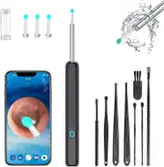 Inabuletwo Ear Wax Removal Tool, Spade Ear Cleaner with Ear Camera, 1296P Ear Scope, Earwax Remover Picker with 3 Ear Scoops, Ear Pick with 6 LED Ligh