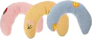 3pcs Calming Dog Bed U-Shaped Neck Pillow for Small Cats Pet Sleeping Pillow Comfortable Plush Materials Easy Cleaning