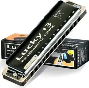 Lucky 13 Bass Plus Blues Harmonica 13Holes Diatonic Harp Mouth Organ US Stock
