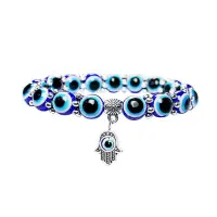 在飛比找蝦皮購物優惠-*J * Evil Eye Beads 彈力手鍊 Fatim