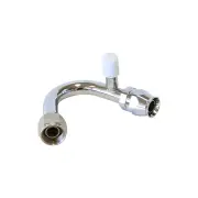 Aeroflow Brand 135 Degree With Charge Port A/C Fitting -8 AN Hose Adaptor