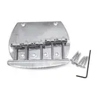 Guitar Bridge Electric Bass Bridge Tailpiece Replacement Accessories (Silver)