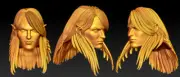 Dungeons & Dragons Fantasy Vampire or Elf custom printed head for action figures