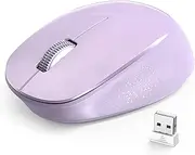 YXLILI Wireless Mouse for Laptop Ergonomic Computer Cordless Mice Portable Silent Optical Mouse with USB Receiver, 1600DPI for Laptop Windows Chromebook Mac Notebook Desktop (Purple)