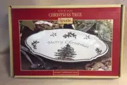 NIB Spode England Christmas Tree Merry Christmas Tray Serving Dsh with price tag