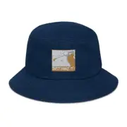 Bucket Hat "Just Nuke It" Embroidered Denim bucket hat