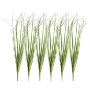 6Pcs Artificial Grass Plants, 20.5" Plastic Fake Wheat Grass Greenery, Red