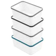 4x Boxsweden 26cm Brik Storage Basket Woven Home Container Organiser Box M Asst