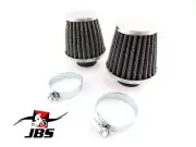 JBS PERFORMANCE 48mm CHROME POD AIR FILTER UNIVERSAL CLEANER SET OF 2