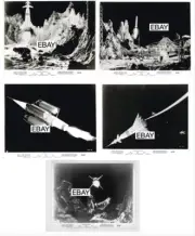 5 ORIGINAL ASSIGNMENT OUTER SPACE MOVIE PHOTOS 1962 SCI-FI LOT SPFX SPACE SHIPS