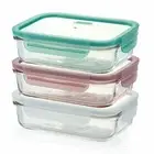 New Glasslock Rectangular Storage Container Set w/ Lid 3pc - 710ml