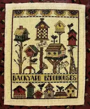 Dimensions DEBBIE MUMM Cross Stitch Kit 72278*BACKYARD BIRDHOUSES*New*Sealed