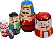BUGUUYO 1 Set Christmas Russian Nesting Dolls Unique Matryoshka Doll for Christmas Present Home Decor Nutcracker Design