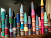 100 cones of spun polyester thread various colors as shown in picture