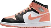 [Nike] Jordan Girl's Air Jordan 1 Mid (Big Kid) White/Light Madder Root/Black 6.5 Big Kid M