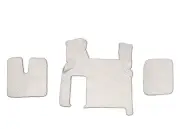 White Eco-Leather Floor Mats Covers for MAN TGX Two Drawers Left-Hand Drive