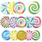 Platos con temática de dulces, vajilla, decoración y suministros para fiestas.