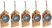 LABRIMP Wedding Decor Pocket Compass 6pcs Portable Mini Compass Pendant for Birthday Party Favors