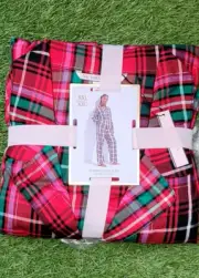 VICTORIA'S SECRET Thermal Pajama Women XXL 2 Piece Flannel Long PJ Set Plaid