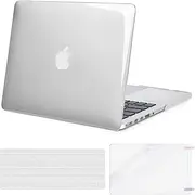 MOSISO Plastic Hard Shell Case & Keyboard Cover & Screen Protector Only Compatible with MacBook Pro Retina 13 inch (Models: A1502 & A1425, Older Version Release 2015 - end 2012), Crystal Clear