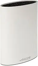 Arcos Universal Knife Block in Thermoplastic Elastomer. Knife Storage, Holds Knives up to 8'', Modern Kitchen Decor - White Color. Series Universal