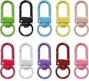 WELANE Lobster Claw Clasps, 20 PCS Colorful Metal Swivel Snap Hooks for Key Rings, Crafts, DIY Accessories (32mm)