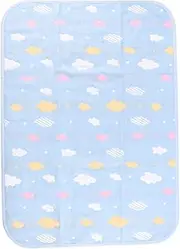 Hohopeti Mini Crib Mattress Bassinet Cooling Seat Cot Mats Swaddle Mattress Cover Bag Twin Bed Bedside Sack Portable Newborn Mattress Toppers Bed Pad Blue