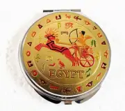 Handbag Ancient Egyptian Mirror "Pharaoh Ramses II on Army Cart" 2.75" Diameter
