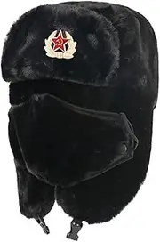 [KBQLXPKJW] Winter Hats for Men Trapper Hat Warm Hats for Men Winter Gifts for Men Russian Hats for Man Women Thermal Hats with Ear Flap and Detachable Windproof Mask Breathable Winter Trapper Hat for Outdoor Ac/