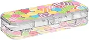 Colorful Cartoon Candy Food Clear Pencil Box Plastic Double Deck Crayon Containers For Stationery With Lid