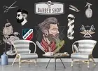 3D Barbershop Background Wallpaper Wall Murals Removable Wallpaper 19