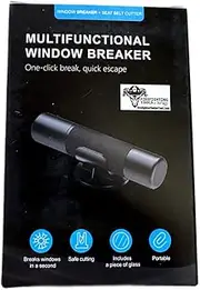 Car Emergency Window Breaker and Seatbelt Cutter Rescue Tool - Includes Glass to Test Tool