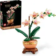 LEGO Botanicals Mini Orchid Artificial Plant Craft Kit for Adults, Model Building Set with Faux Flowers in a Terracotta Style Flowerpot, Office or Home Decor Treat for Women and Men 10343