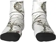 [JBYJBX] White Trees Camo Print Adult Socks Womens Mens Workout Thermal Cozy All-Season Gift Holiday Articles Use