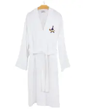 Linum Home Textiles Turkish Cotton Waffle Weave Embroidered Unisex Halloween Bathrobe