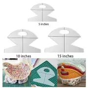 Bowl Cozy Template Patchwork Ruler for Sewing DIY Craft Quilting Template