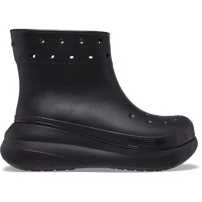 Womens Crocs Crush Boots Classic Waterproof Platform Wellington Clogs Heel Shoes