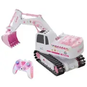 RC Excavator Toy Alloy RC Vehicle Kids Digger Toy for Kids Adults Xmas Gift