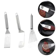 3 Pcs Stainless Steel Cooking Spatula Wok Utensils Cake Pastry Spoon