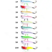 10PCS Lifelike Shrimp Lure Squid Jig Octopus Fishing Hook Tackle Bass Bait 17.2g