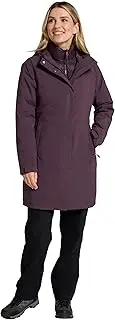 [Mountain Warehouse] Alaskan Womens 3 in 1 Long Jacket -Waterproof Rain Jacket, Thermal Tested Ladies Winter Coat, Breathable Raincoat, Taped Seams, Adjustable -for Travel